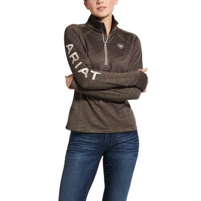 Ariat Western: Tek Team 1/2 Zip Sudaderas Mujer - Verde Oscuro Oliva (DOBKV7013)